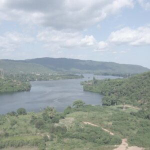 Akosombo Dam Volta River Landscape Skies Blue Clear Vegetation