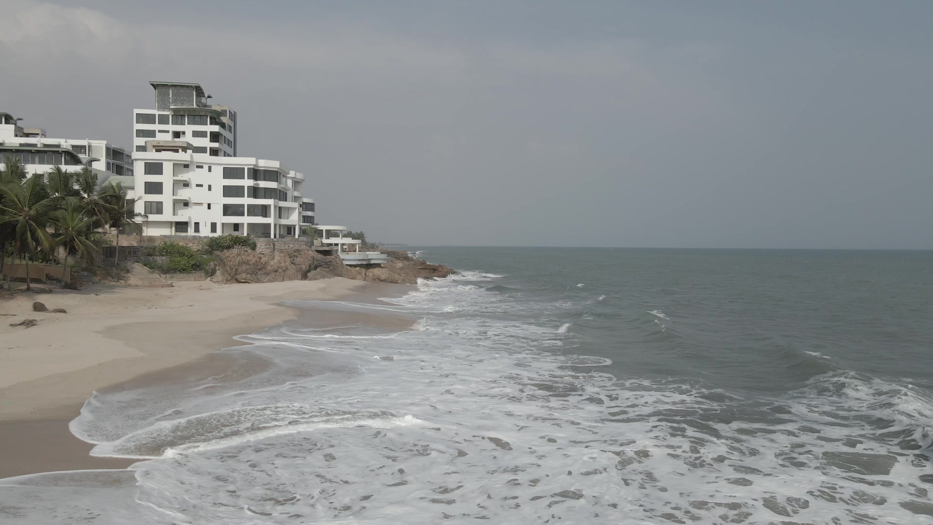 Beach House Waves Ocean