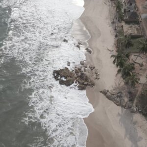 Beach House Waves Ocean Top Down Coconut