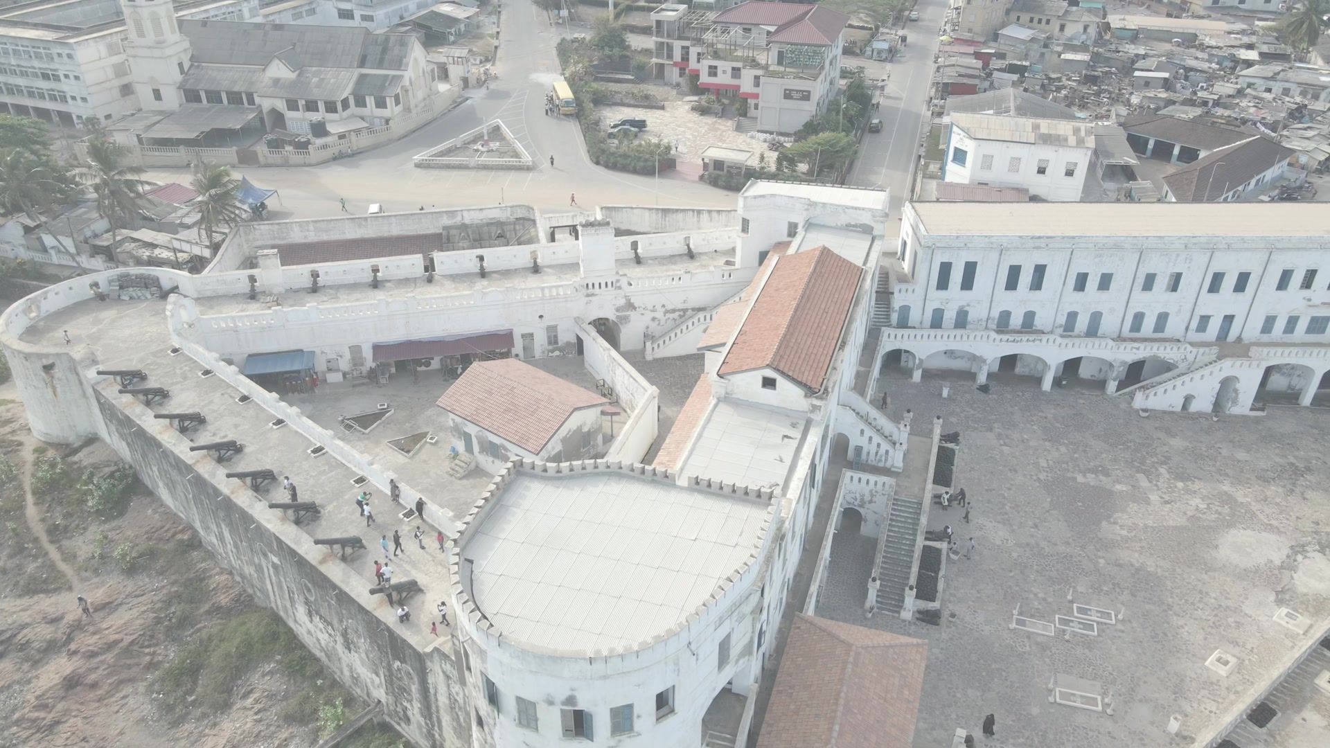 Capecoast Castle Reveal Plan Top View Township Cityscape