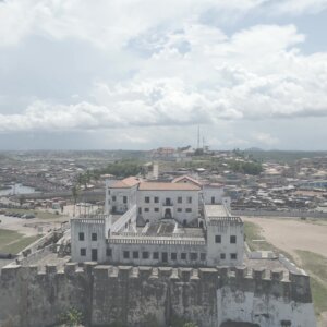 Elmina Castle Close Slow Fly By