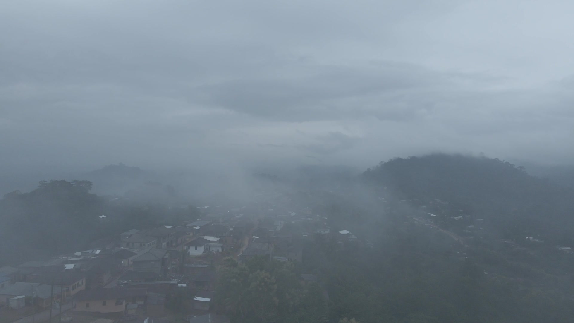 Fog Landscape Hill Township Mountains