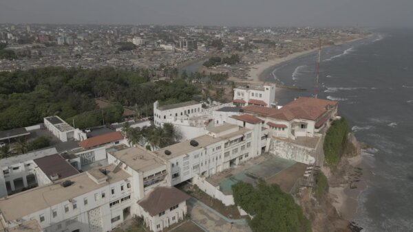 Osu Castle Accra Aerial Orbit Arc