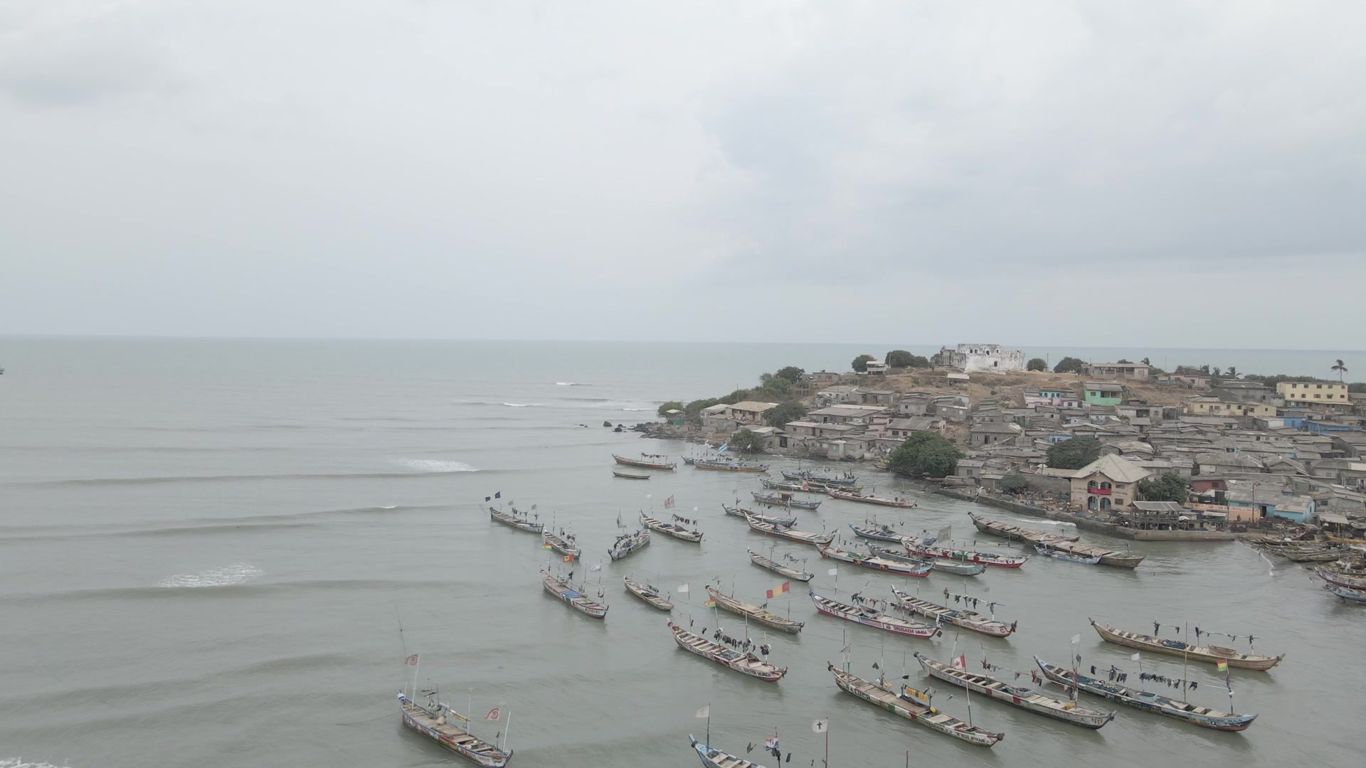 Settlements Township Ocean Boats Fishing Port Pan View