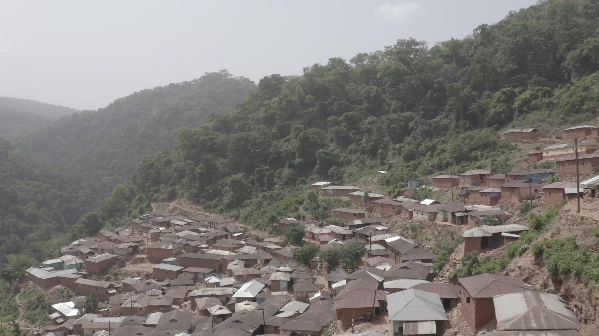 Shiare Hanging Village Mud Houses Slope Forest