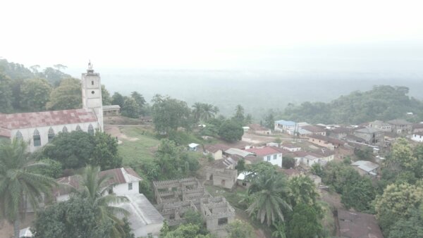 Teteman Church Statue Township Landscape Trees