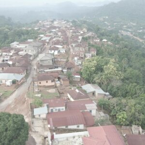 Teteman Township Landscape Houses Hills Trees Vegetation Orbit