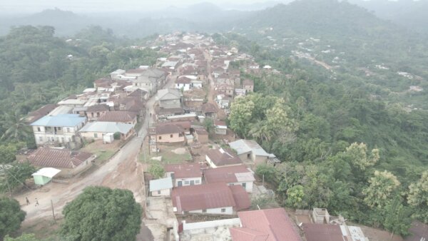 Teteman Township Landscape Houses Hills Trees Vegetation Orbit