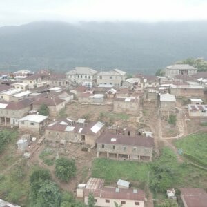 Town On Hill Vegetation Landscape Houses Community