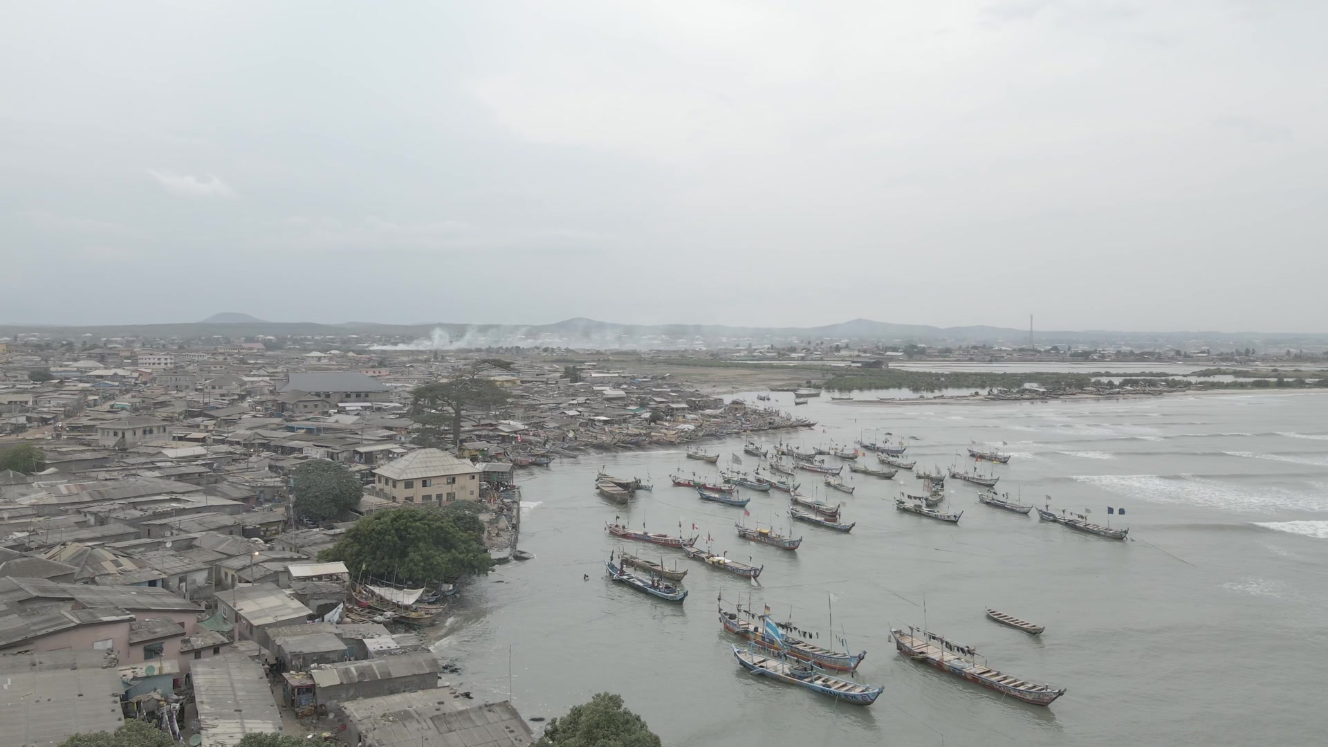 Town Settlement Boats Fishing Port Orbit