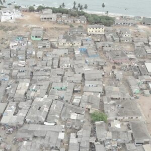 Township Settlement Houses Beach Shoreline Fort Landscape