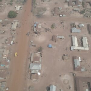 Village Settlement Landscape Grasslands Dust Road Top Down