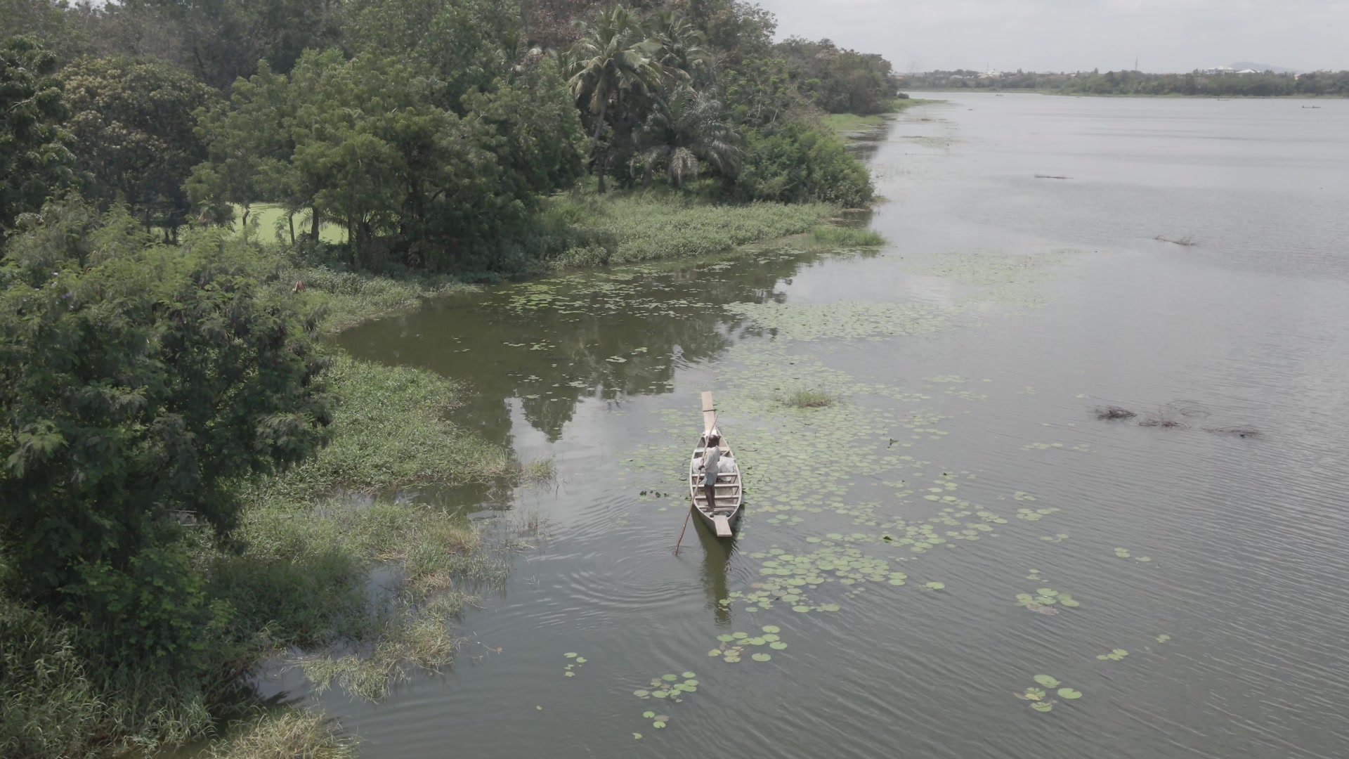 Boat Row River Fishing