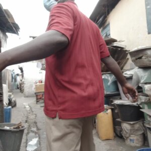 Bukom Walk Through Alley Following Person Tight Spaces