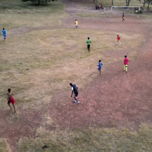 Children Playing Football Park