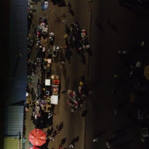 Koforidua Busy Road Crowded Traders Night