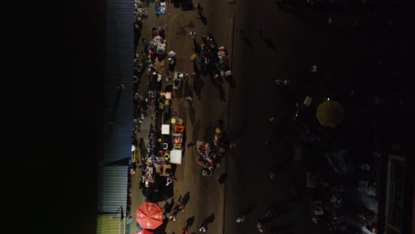 Koforidua Busy Road Crowded Traders Night