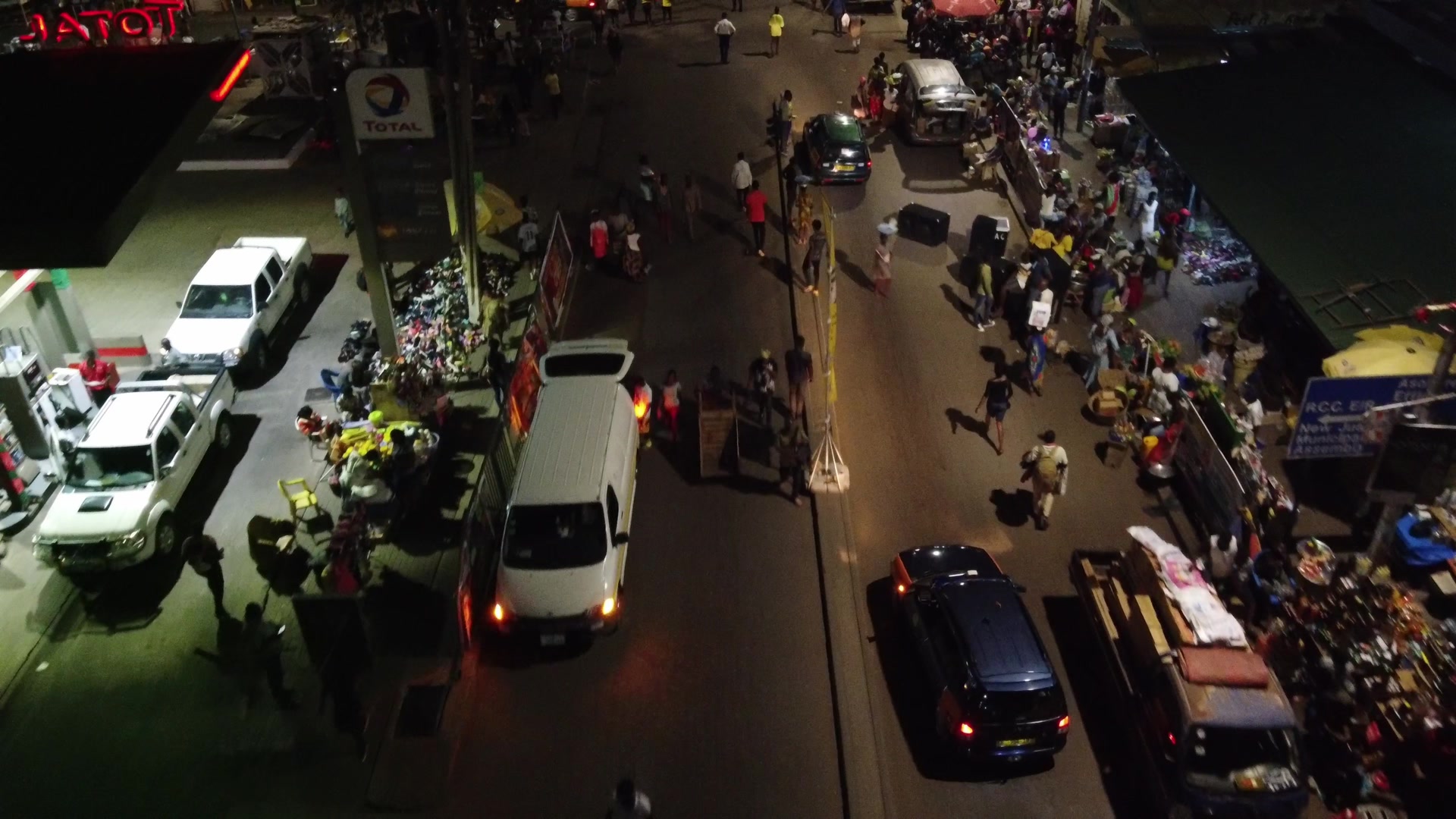 Koforidua Busy Road Crowded Traders Shopping