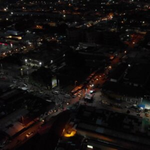 Koforidua Cityscape Night Flyover Scene 3 Fuel Station