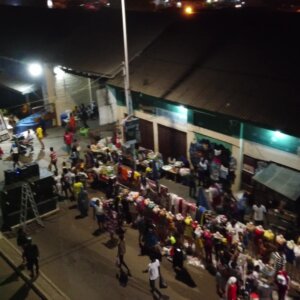 Koforidua Night Street Market Crowded Traders Busy Scene 2