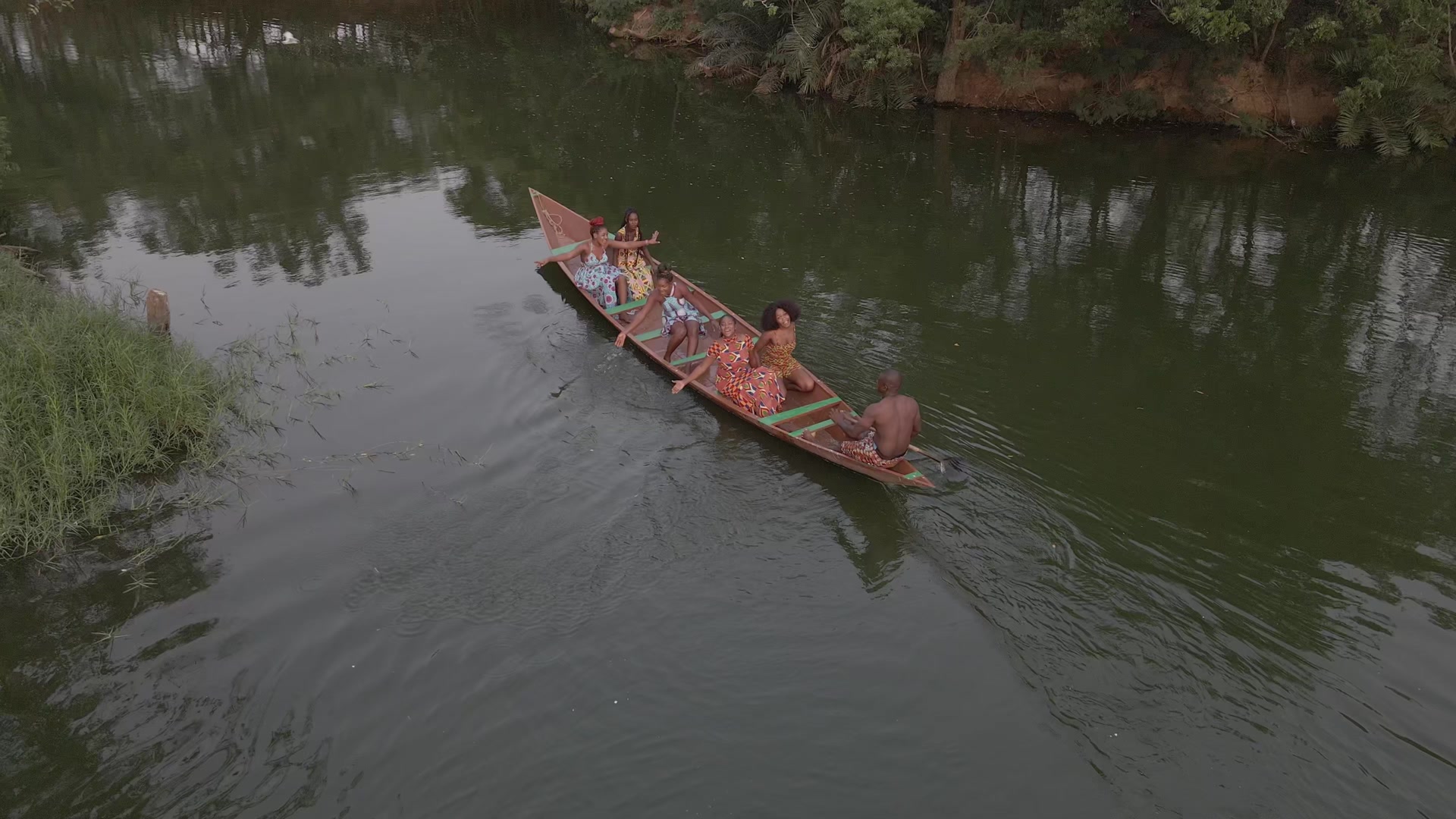 Legon Botanical Garden Boat Waterway Zoom Out