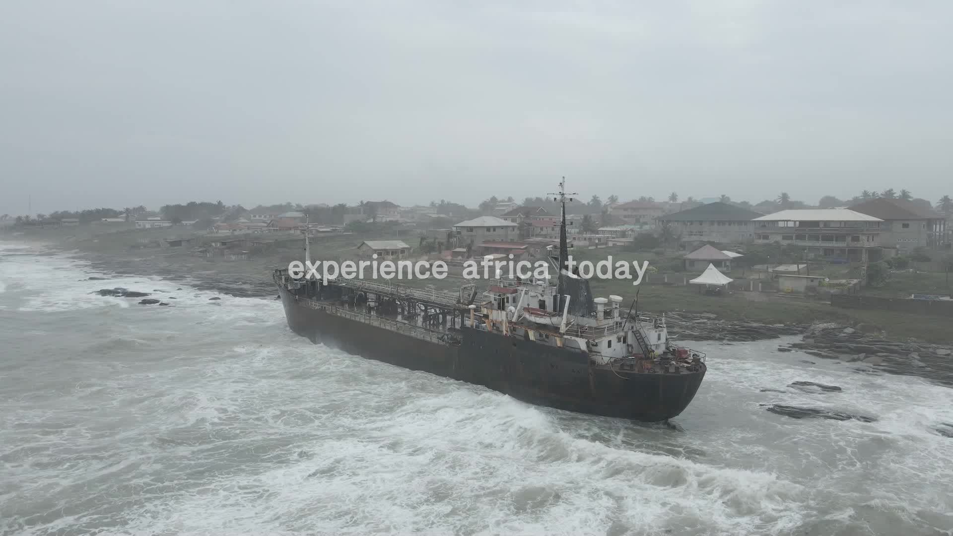 Stern Abandoned Ship Vessel Waves Shoreline Dock Orbit