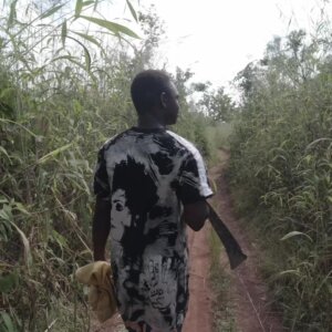 Boy Walking Cutlass Pathway Farm