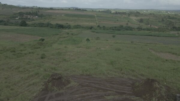 Construction Bulldozer Work On Land Site