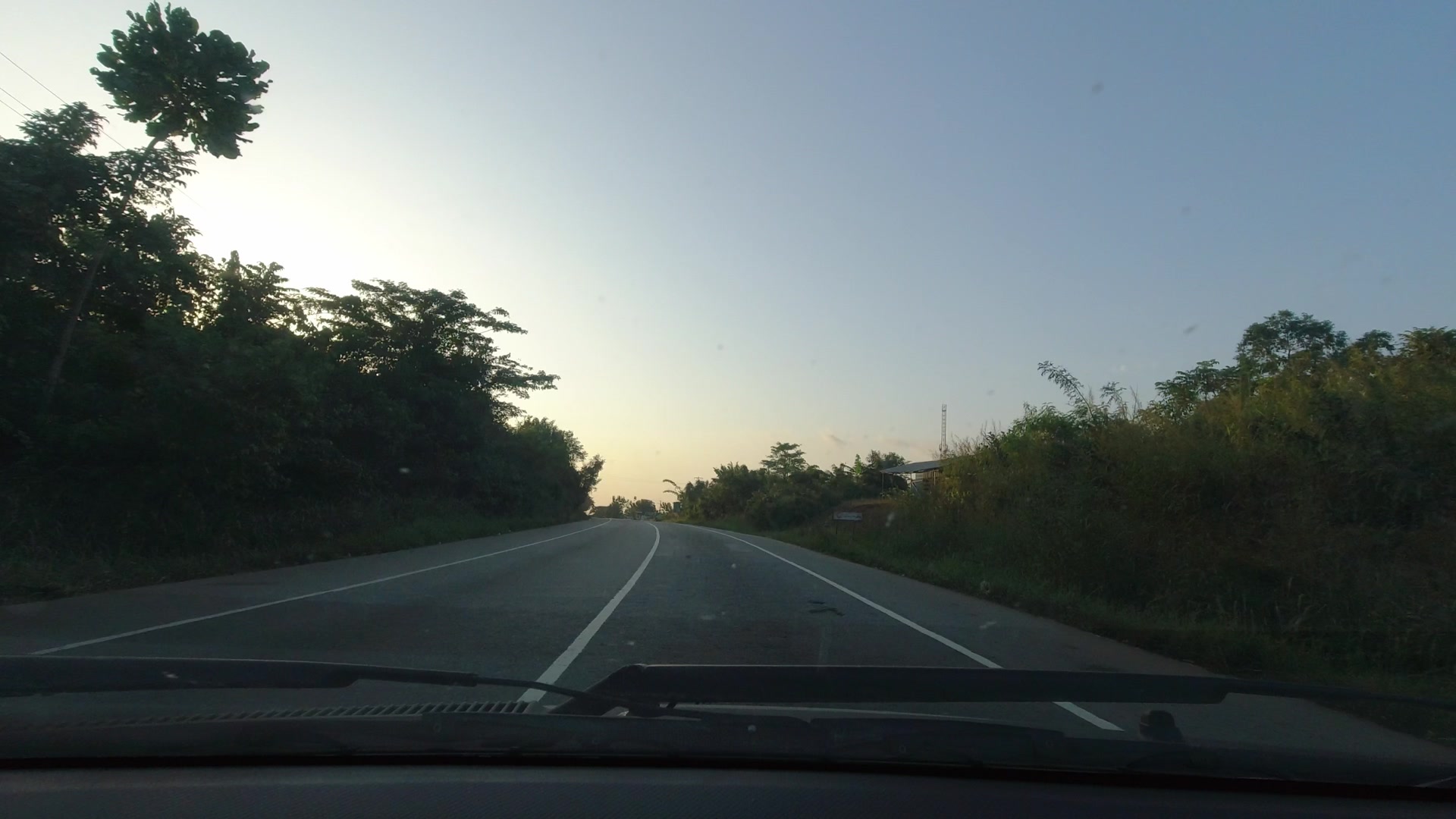 Driving Timelapse Ghana Roads Through Town