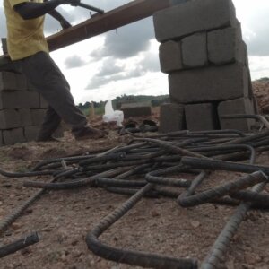 Steel Bending Construction Iron Rods Pile Up