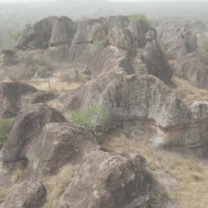 Fly Over Rock Formations Landscapes