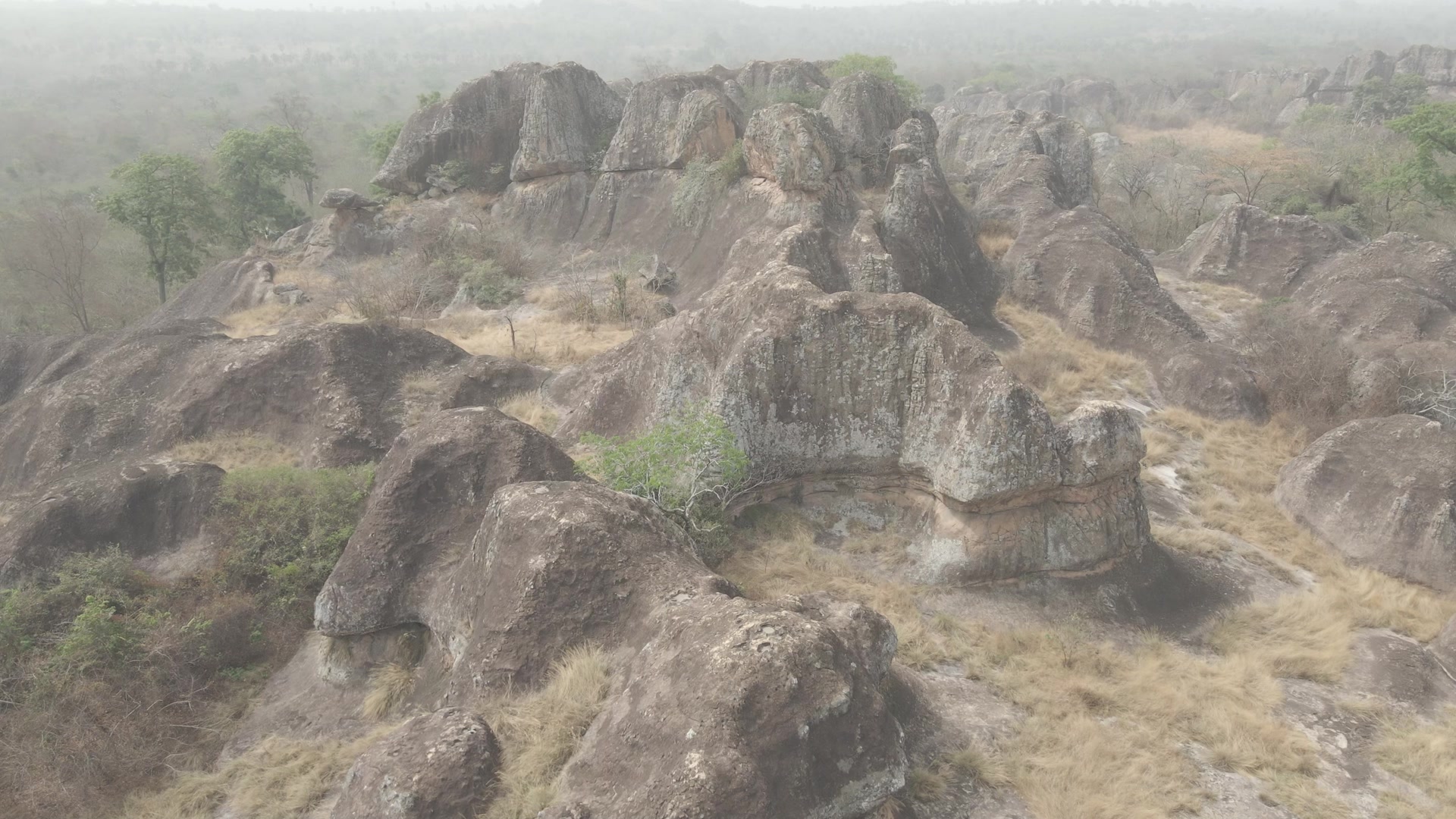 Fly Over Rock Formations Landscapes