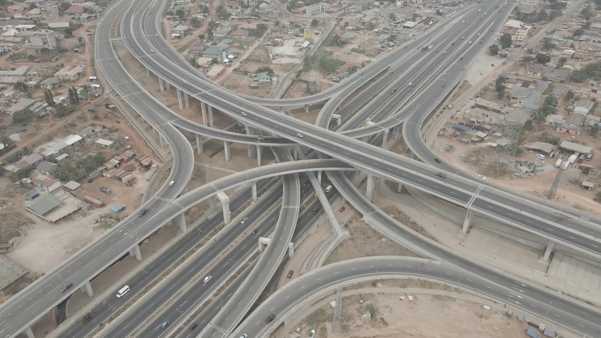 Pokuase Interchange Close To Wide Shot