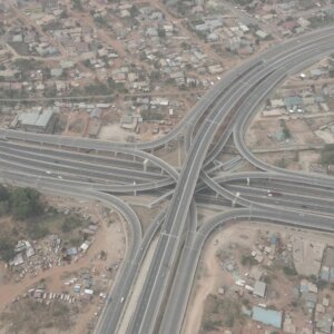 Pokuase Interchange Descend Wide Shot