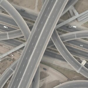 Pokuase Interchange Reveal Spin Close To Wide Shot Top Down