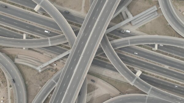 Pokuase Interchange Reveal Spin Close To Wide Shot Top Down