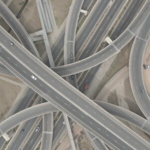 Pokuase Interchange Top Down View Spin Close Up