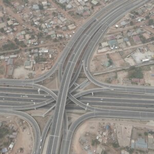 Pokuase Interchange Top Down Wide Shot Angle Scene Three