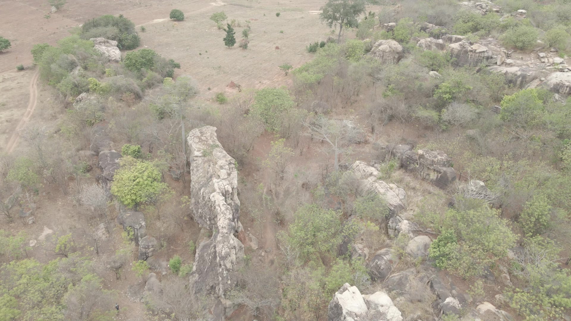 Sesiamang Rock Landscape Orbit Arc Shot