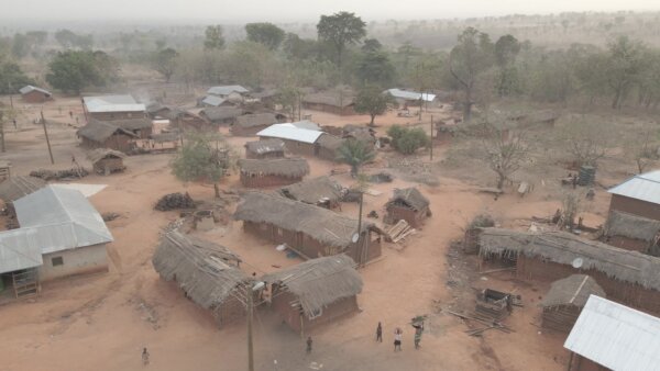 Small Village Settlement Mud Houses Orbit Arc Scene Three