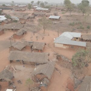 Small Village Settlement Mud Houses Orbit Arc Scene Two