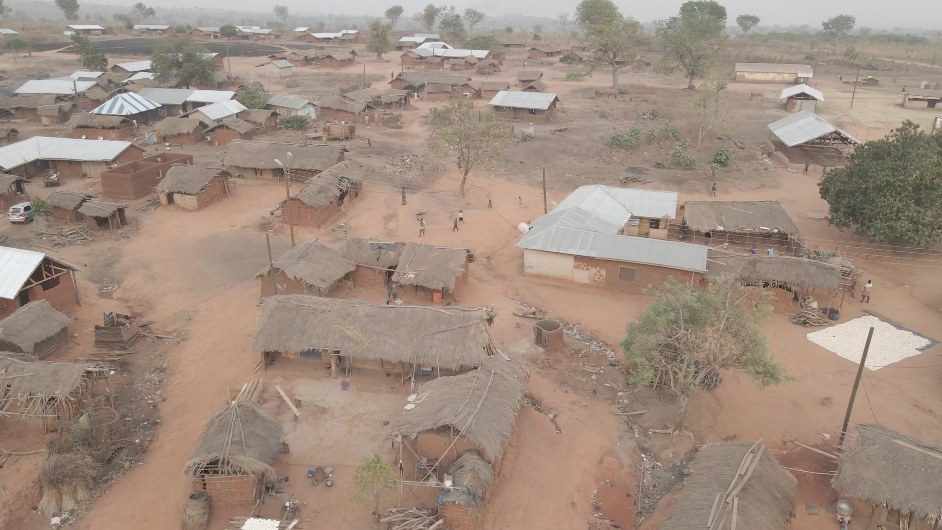 Small Village Settlement Mud Houses Orbit Arc Scene Two