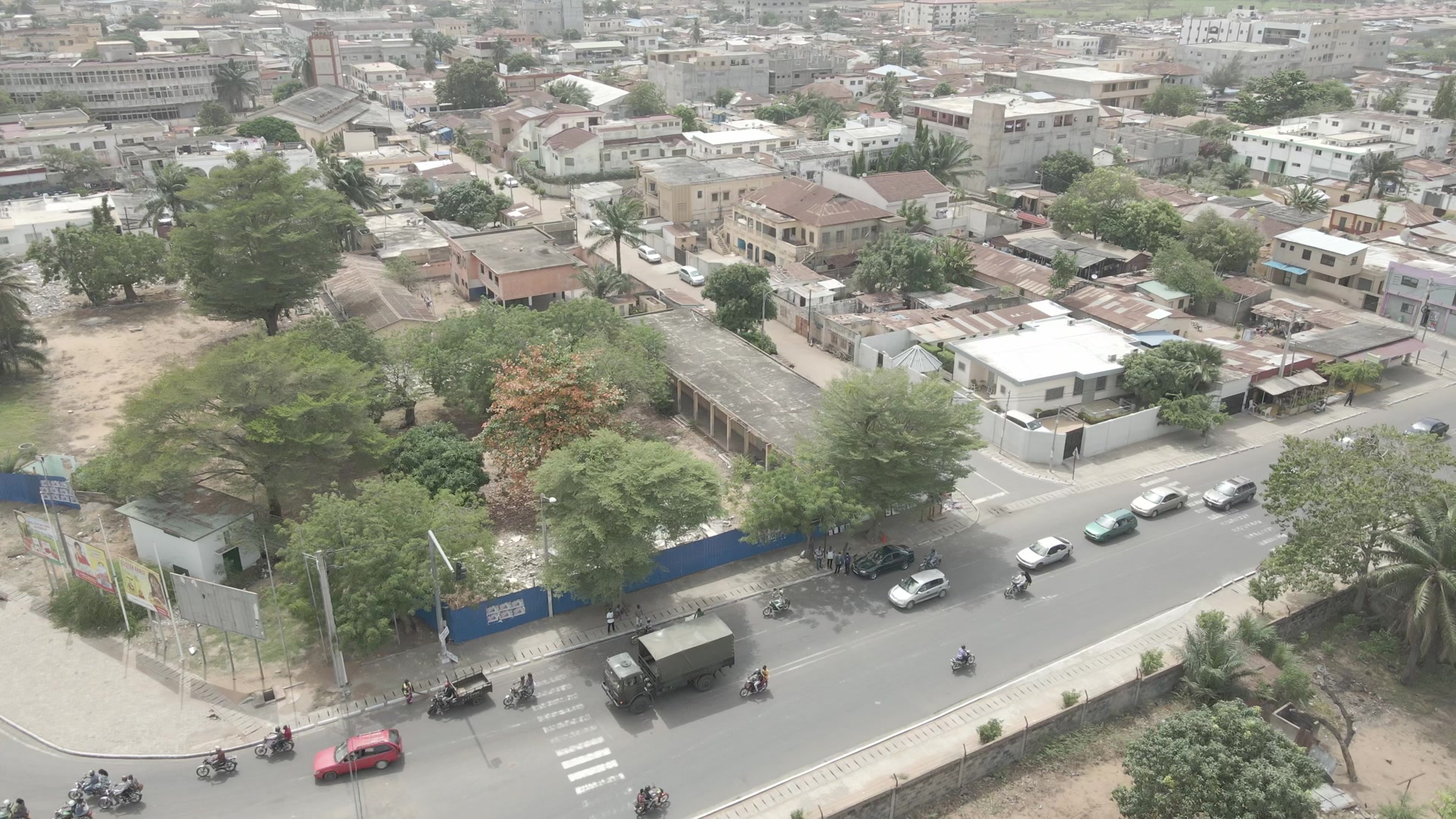 Busy Roundabout Lome Transportation