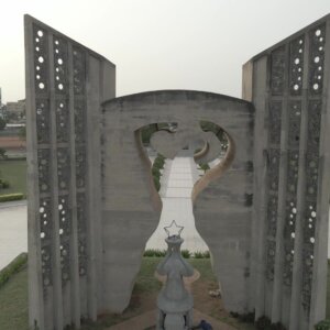 Independence Monument Rise Top Down View Close Up