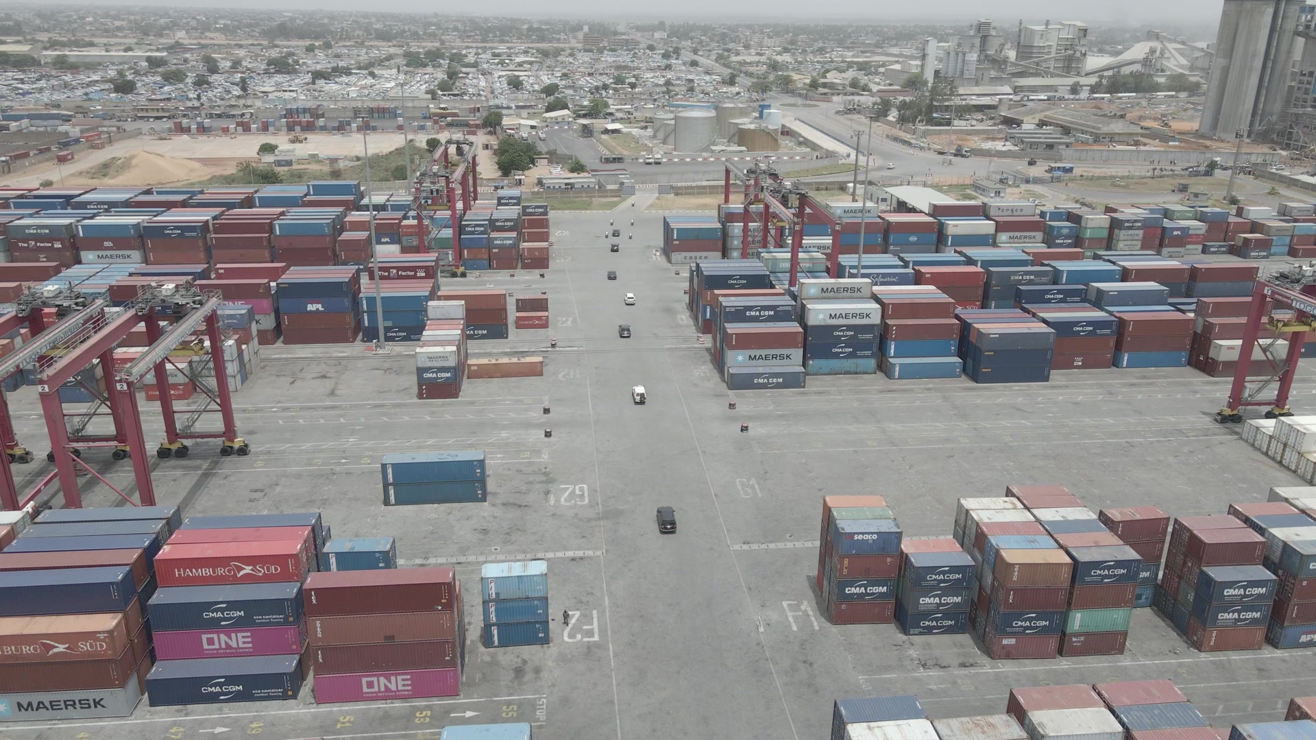 Lome Harbor With Containers